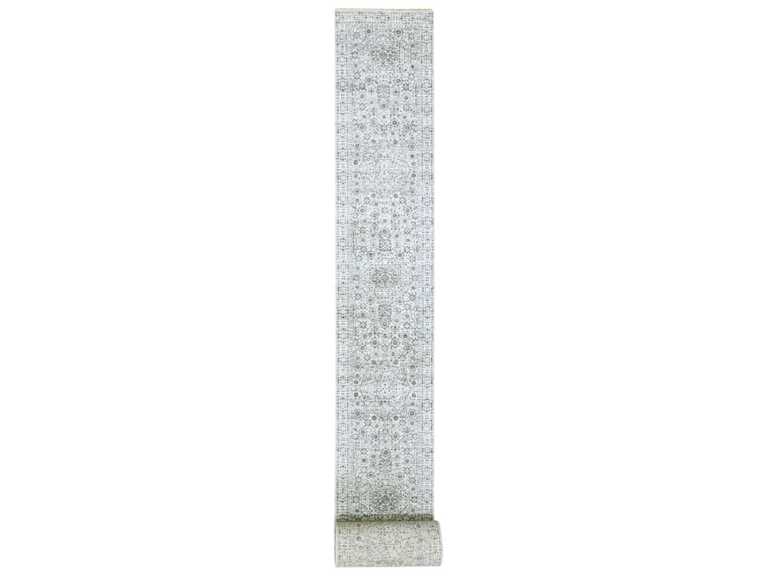2'6" x 30'0" New Hand Knotted Ivory Wool Runner Oriental Rug - MOA10276439