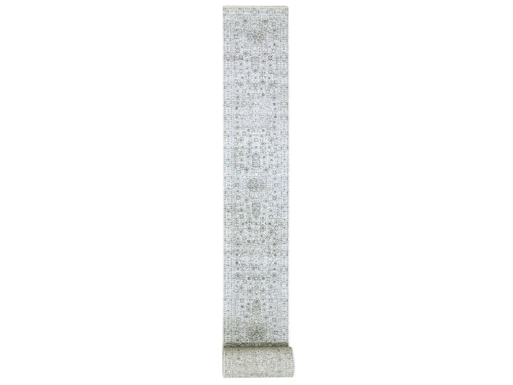 2'6" x 30'0" New Hand Knotted Ivory Wool Runner Oriental Rug - MOA10276439