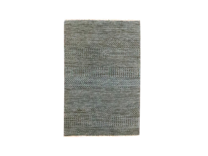 2'0" x 3'0" New Hand Knotted Brown Wool Rectangle Oriental Rug - MOA10276440