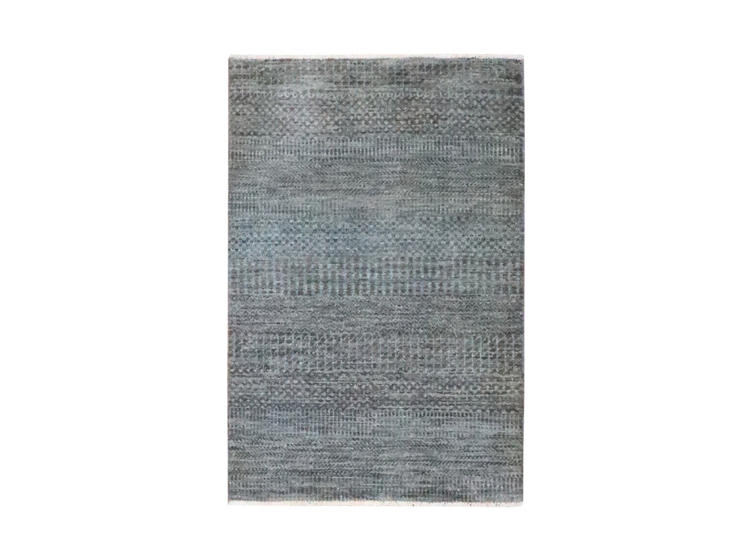 2'0" x 3'0" New Hand Knotted Brown Wool Rectangle Oriental Rug - MOA10276446