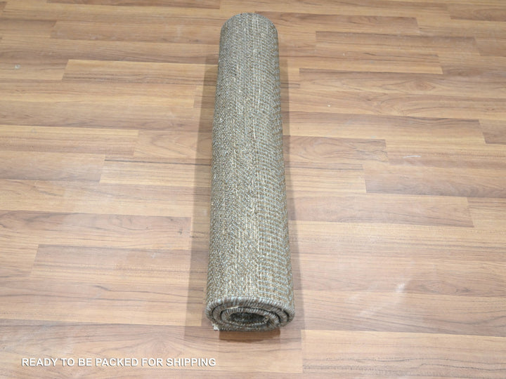 2'0" x 3'0" New Hand Knotted Brown Wool Rectangle Oriental Rug - MOA10276446