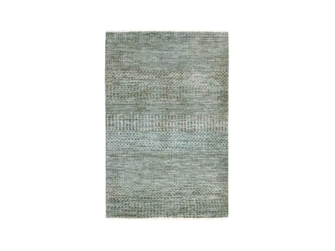 2'0" x 3'0" New Hand Knotted Brown Wool Rectangle Oriental Rug - MOA10276447