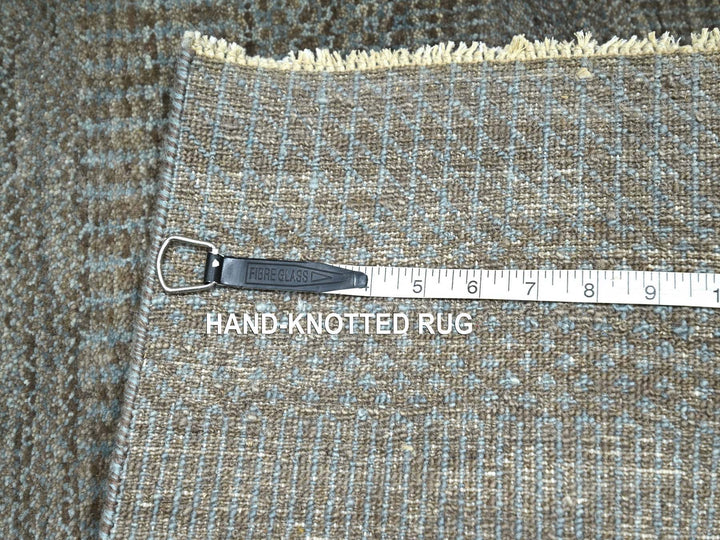 2'0" x 3'0" New Hand Knotted Brown Wool Rectangle Oriental Rug - MOA10276447