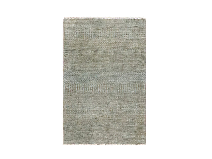 2'0" x 3'0" New Hand Knotted Brown Wool Rectangle Oriental Rug - MOA10276448