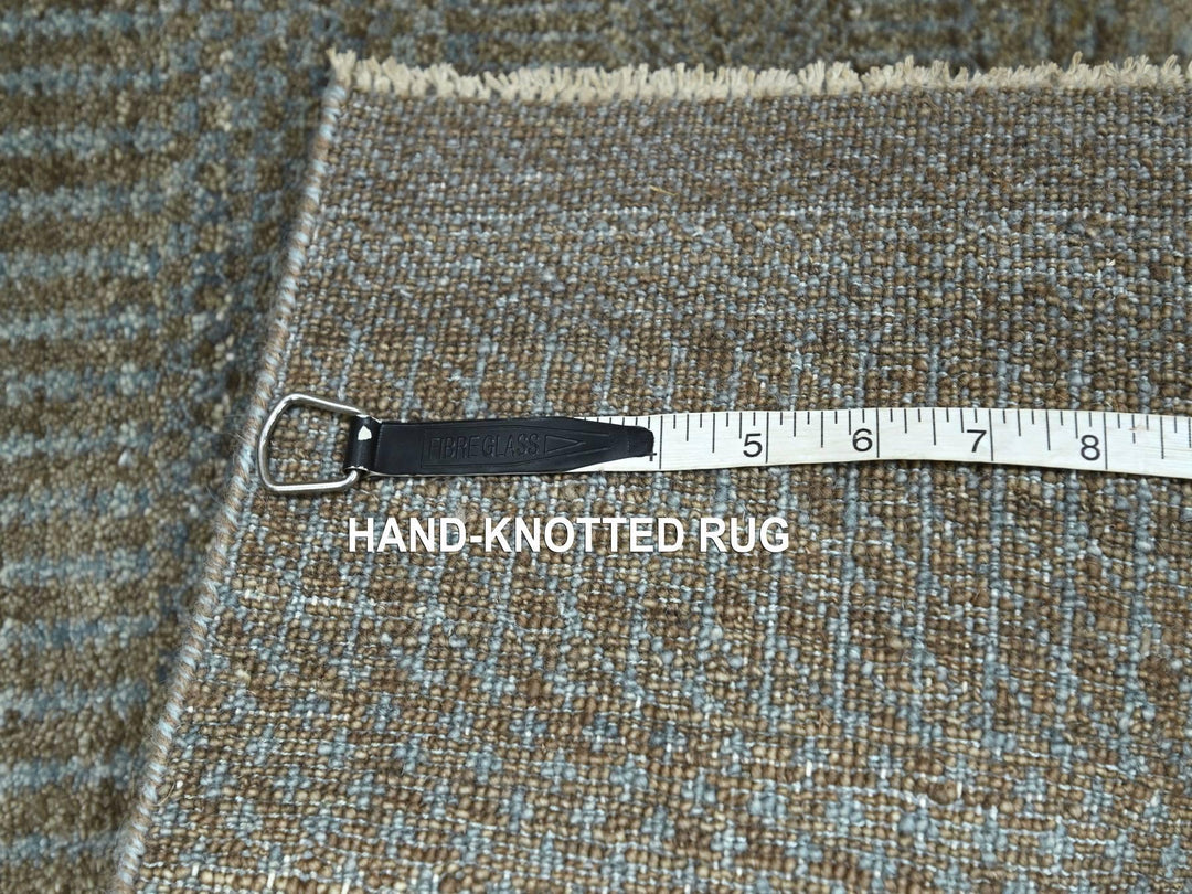 2'0" x 3'0" New Hand Knotted Brown Wool Rectangle Oriental Rug - MOA10276448