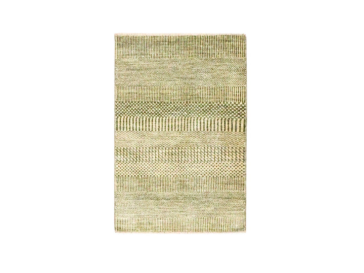2'0" x 3'0" New Hand Knotted Beige Wool & Silk Rectangle Oriental Rug - MOA10276449