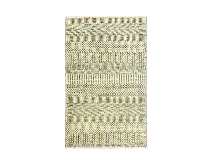 2'0" x 3'0" New Hand Knotted Beige Wool & Silk Rectangle Oriental Rug - MOA10276450