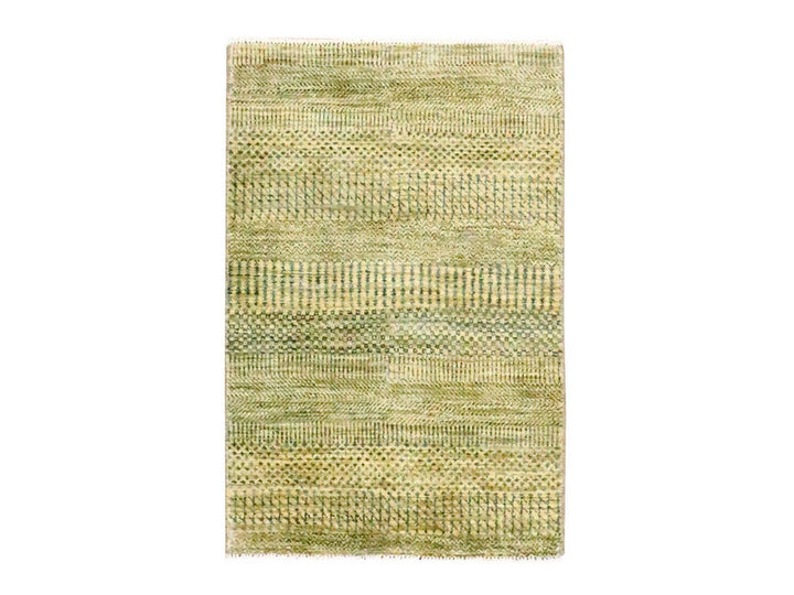 2'0" x 3'0" New Hand Knotted Brown Wool & Silk Rectangle Oriental Rug - MOA10276457