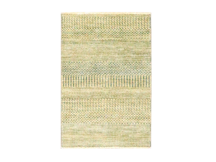 2'0" x 3'0" New Hand Knotted Brown Wool & Silk Rectangle Oriental Rug - MOA10276458