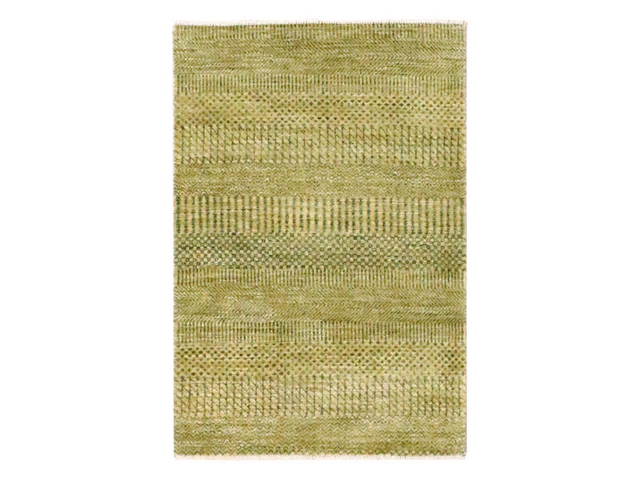 2'0" x 3'0" New Hand Knotted Brown Wool & Silk Rectangle Oriental Rug - MOA10276459