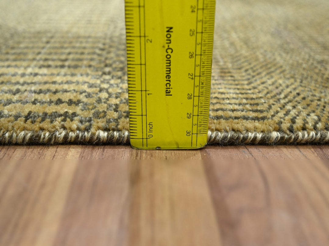2'0" x 3'0" New Hand Knotted Brown Wool & Silk Rectangle Oriental Rug - MOA10276459