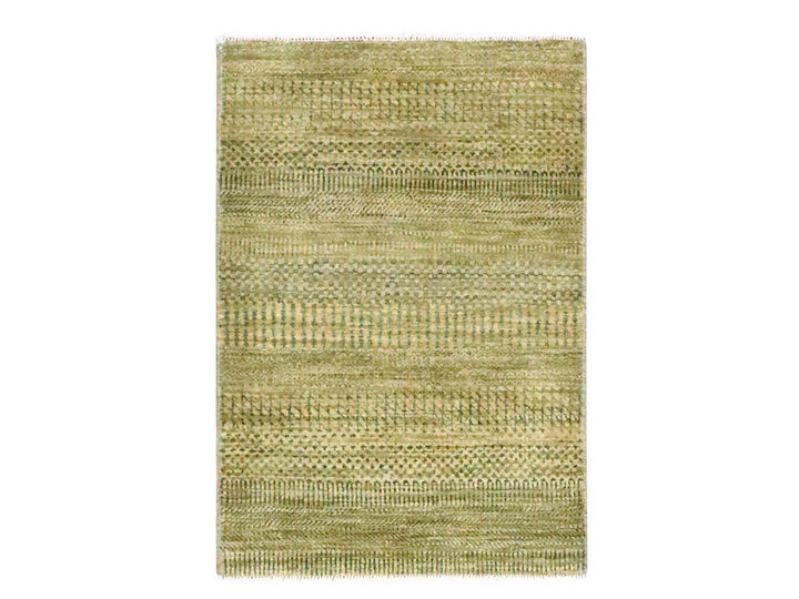 2'0" x 3'0" New Hand Knotted Brown Wool & Silk Rectangle Oriental Rug - MOA10276461