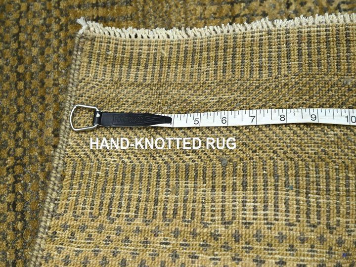 2'0" x 3'0" New Hand Knotted Brown Wool & Silk Rectangle Oriental Rug - MOA10276461
