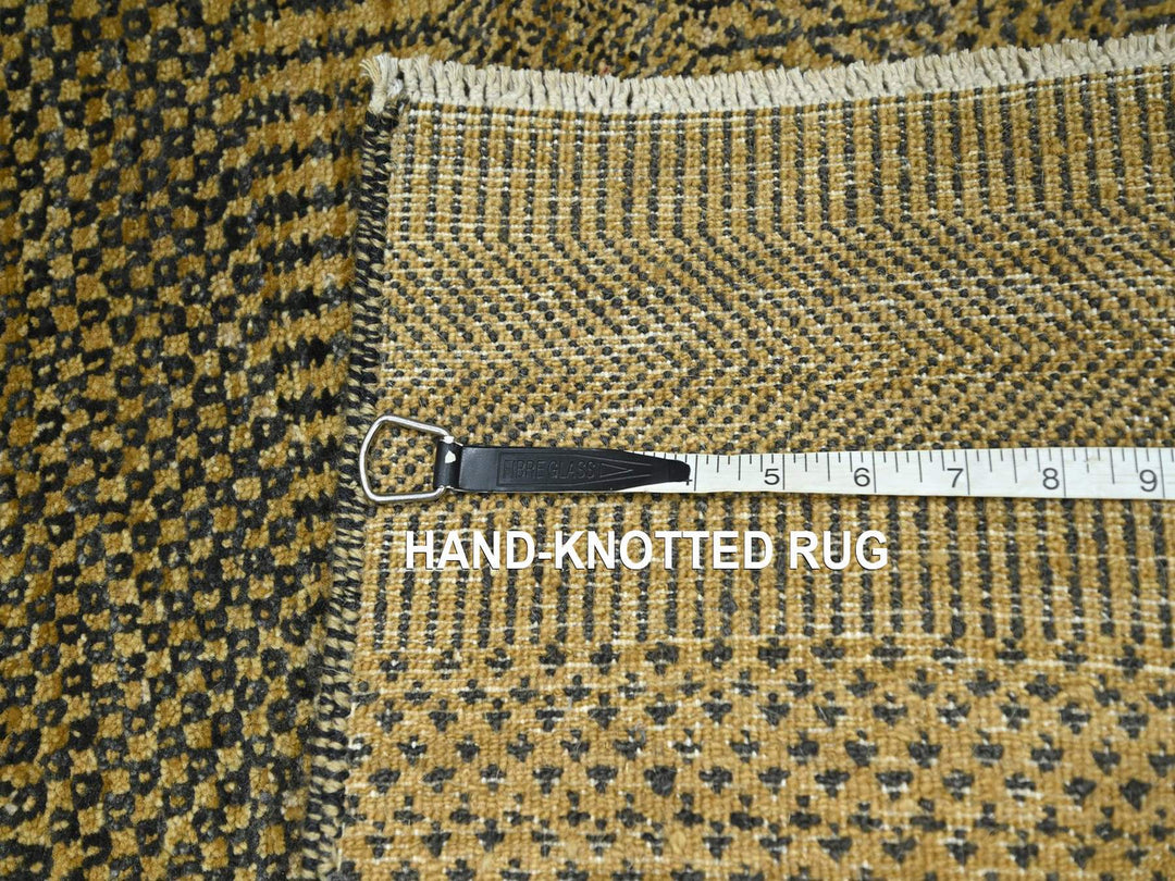 2'0" x 3'0" New Hand Knotted Brown Wool & Silk Rectangle Oriental Rug - MOA10276462