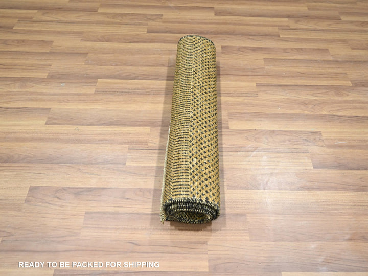 2'0" x 3'0" New Hand Knotted Brown Wool & Silk Rectangle Oriental Rug - MOA10276462