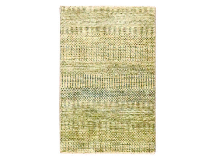 2'0" x 3'0" New Hand Knotted Brown Wool & Silk Rectangle Oriental Rug - MOA10276463