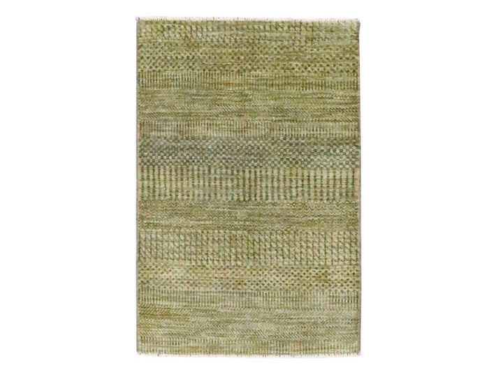 2'0" x 3'0" New Hand Knotted Brown Wool & Silk Rectangle Oriental Rug - MOA10276466