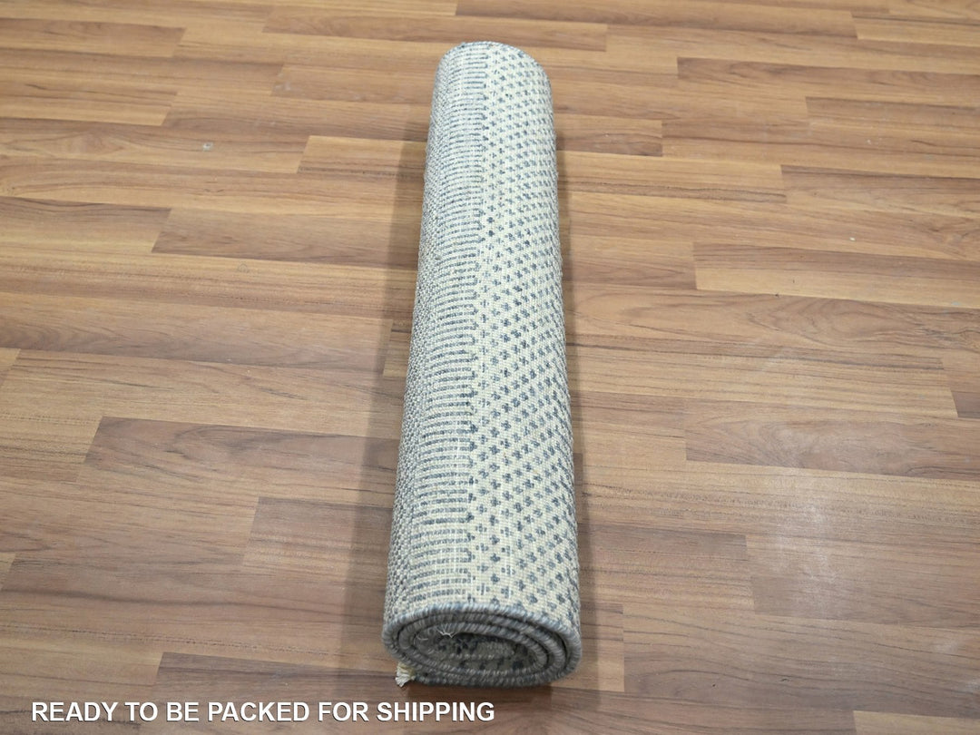 2'0" x 3'0" New Hand Knotted Blue Wool & Silk Rectangle Oriental Rug - MOA10276474