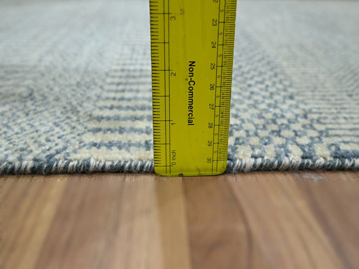 2'0" x 3'0" New Hand Knotted Blue Wool Rectangle Oriental Rug - MOA10276476