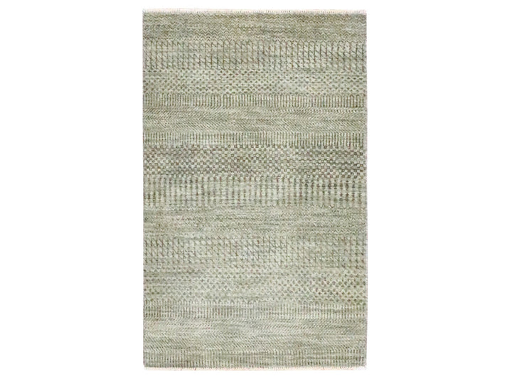 2'0" x 3'0" New Hand Knotted Brown Wool & Silk Rectangle Oriental Rug - MOA10276479