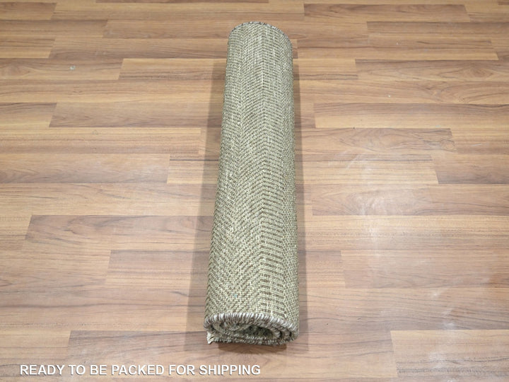2'0" x 3'0" New Hand Knotted Grey Wool Rectangle Oriental Rug - MOA10276481