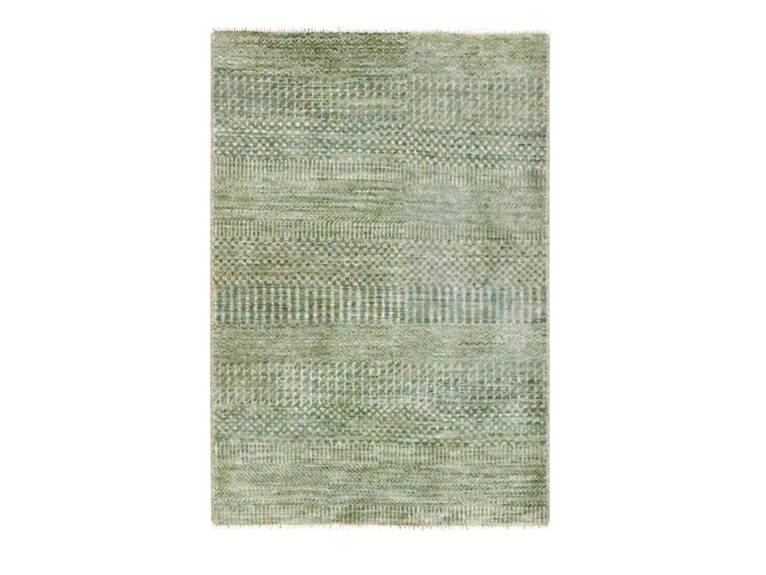 2'0" x 3'0" New Hand Knotted Brown Wool & Silk Rectangle Oriental Rug - MOA10276483