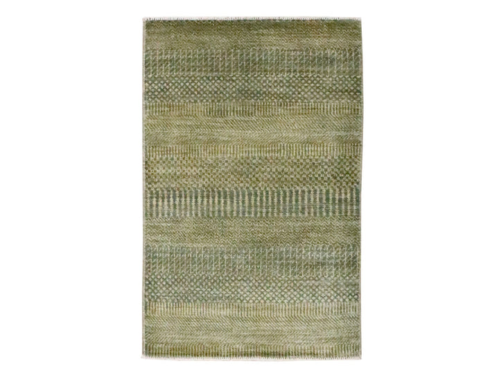 2'0" x 3'0" New Hand Knotted Brown Wool Rectangle Oriental Rug - MOA10276486