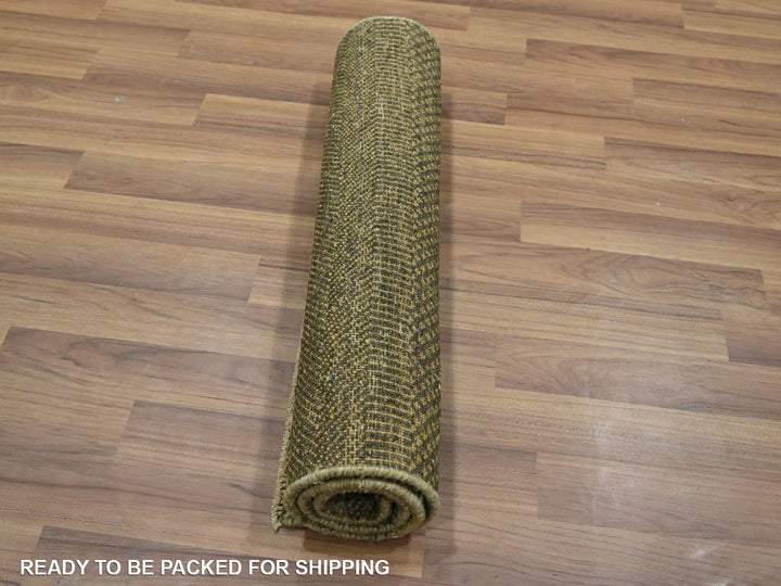 2'0" x 3'0" New Hand Knotted Brown Wool Rectangle Oriental Rug - MOA10276486