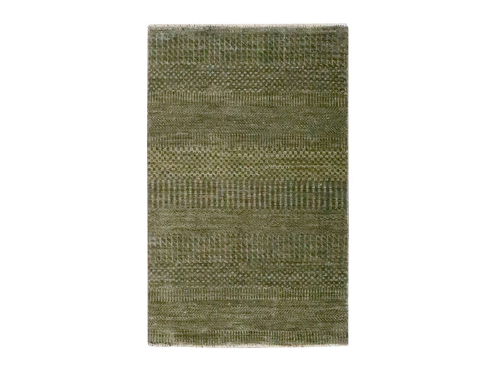 2'0" x 3'0" New Hand Knotted Brown Wool Rectangle Oriental Rug - MOA10276487