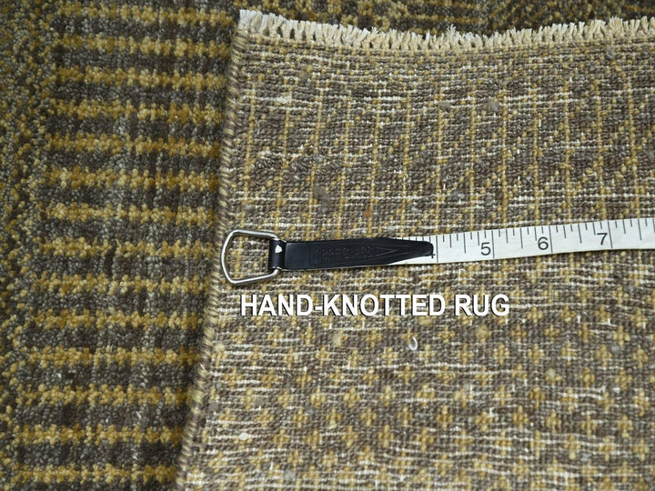 2'0" x 3'0" New Hand Knotted Brown Wool Rectangle Oriental Rug - MOA10276488