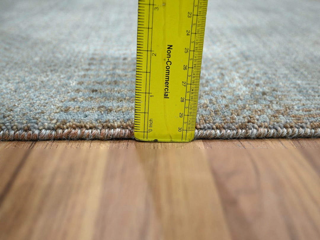 2'0" x 3'0" New Hand Knotted Blue Wool & Silk Rectangle Oriental Rug - MOA10276489