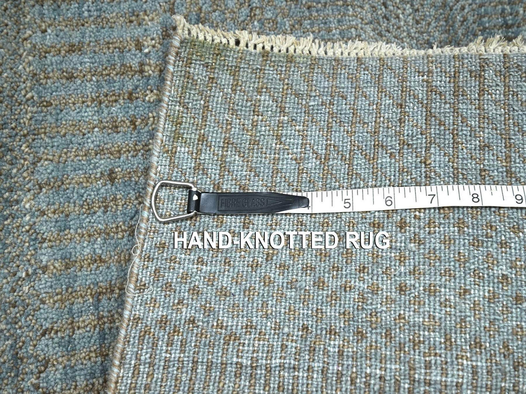 2'0" x 3'0" New Hand Knotted Blue Wool & Silk Rectangle Oriental Rug - MOA10276489