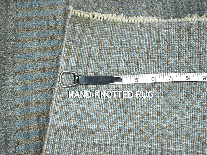 2'0" x 3'0" New Hand Knotted Blue Wool & Silk Rectangle Oriental Rug - MOA10276489