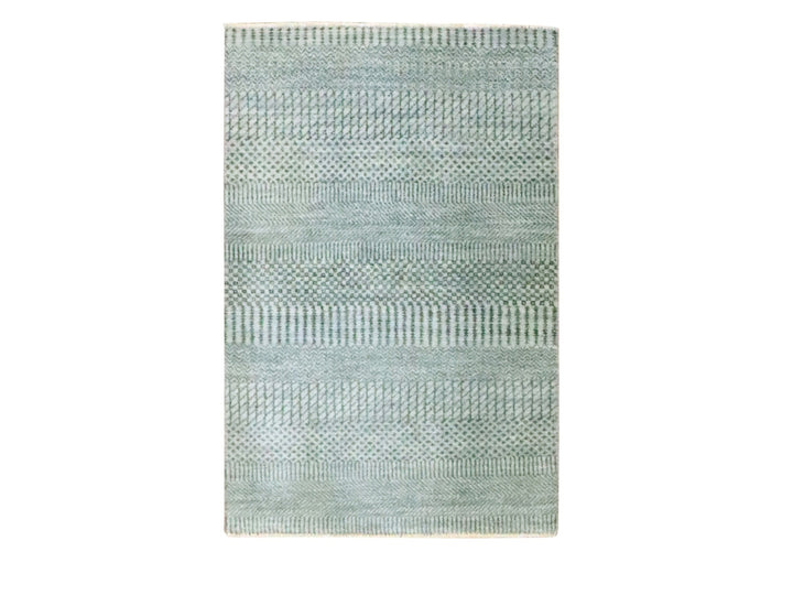 2'0" x 3'0" New Hand Knotted Blue Wool & Silk Rectangle Oriental Rug - MOA10276490