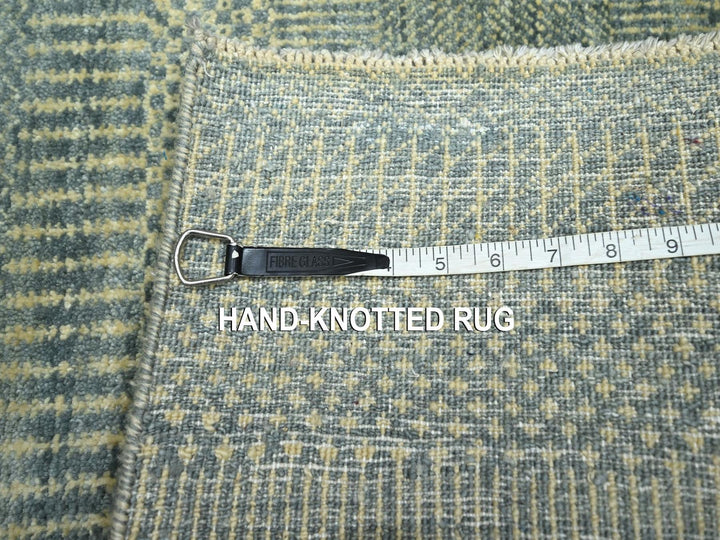 2'0" x 3'0" New Hand Knotted Grey Wool & Silk Rectangle Oriental Rug - MOA10276495
