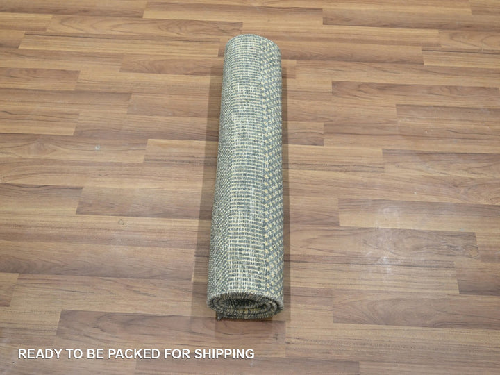 2'0" x 3'0" New Hand Knotted Grey Wool & Silk Rectangle Oriental Rug - MOA10276495