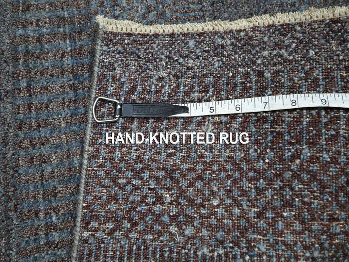 2'0" x 3'0" New Hand Knotted Grey Wool & Silk Rectangle Oriental Rug - MOA10276496