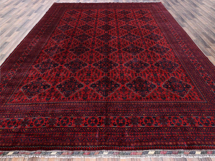 9'10" x 12'8" New Hand Knotted Red Wool Rectangle Oriental Rug - MOA102764