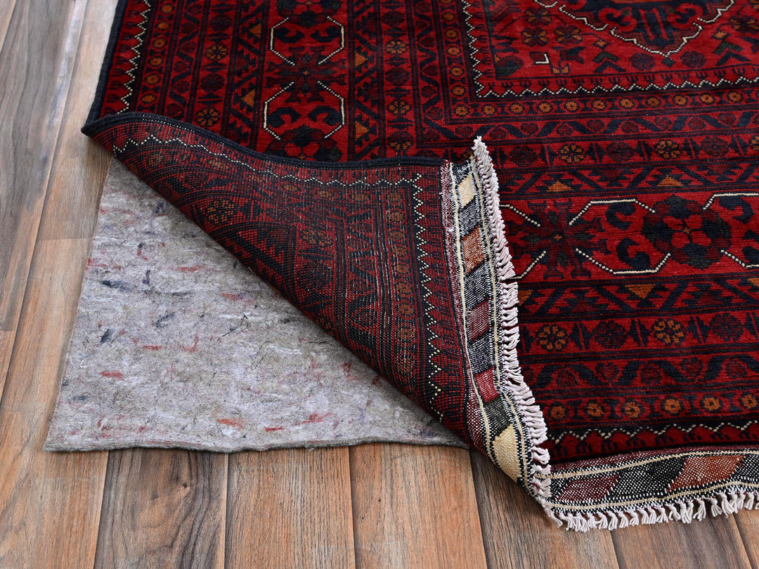 9'10" x 12'8" New Hand Knotted Red Wool Rectangle Oriental Rug - MOA102764