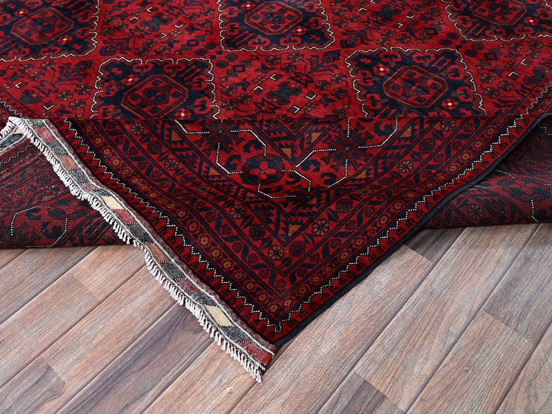 9'10" x 12'8" New Hand Knotted Red Wool Rectangle Oriental Rug - MOA102764