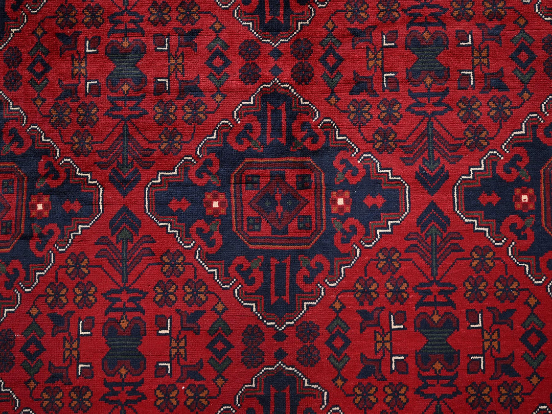 9'10" x 12'8" New Hand Knotted Red Wool Rectangle Oriental Rug - MOA102764