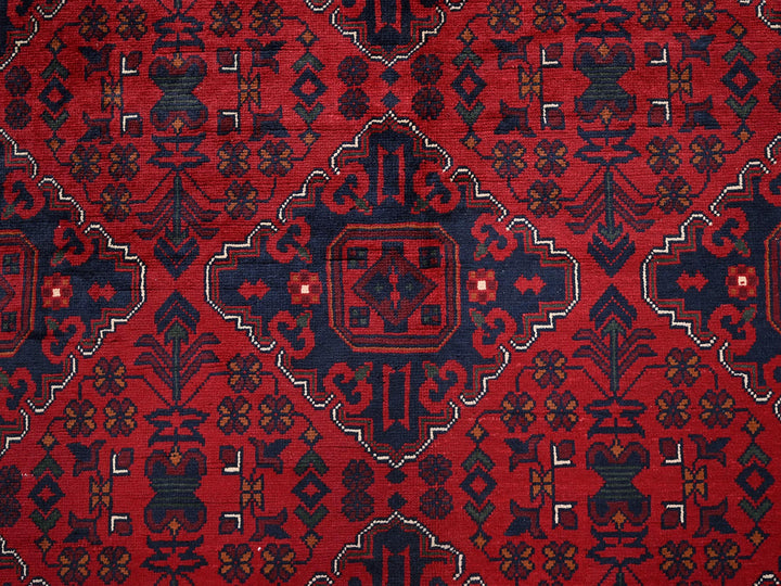 9'10" x 12'8" New Hand Knotted Red Wool Rectangle Oriental Rug - MOA102764