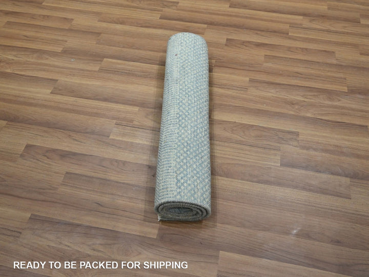 2'0" x 3'0" New Hand Knotted Blue Wool & Silk Rectangle Oriental Rug - MOA10276506