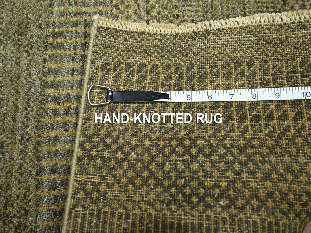 2'0" x 3'0" New Hand Knotted Brown Wool & Silk Rectangle Oriental Rug - MOA10276513