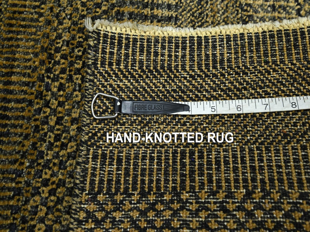 2'0" x 3'0" New Hand Knotted Brown Wool & Silk Rectangle Oriental Rug - MOA10276514