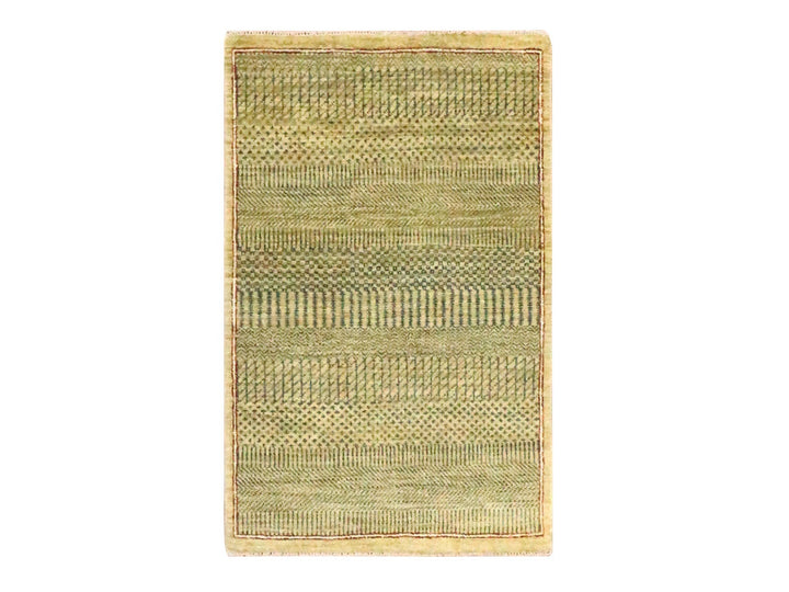 2'0" x 3'0" New Hand Knotted Brown Wool & Silk Rectangle Oriental Rug - MOA10276515