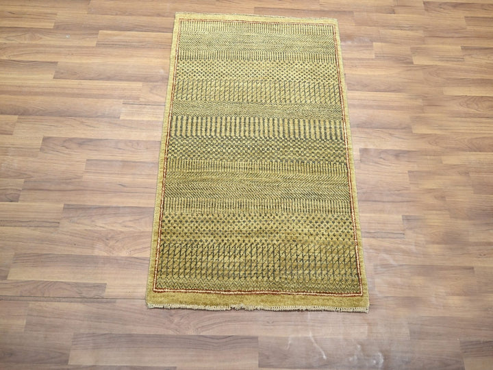 2'0" x 3'0" New Hand Knotted Brown Wool & Silk Rectangle Oriental Rug - MOA10276515