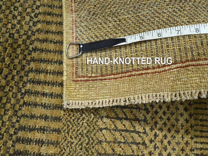 2'0" x 3'0" New Hand Knotted Brown Wool & Silk Rectangle Oriental Rug - MOA10276515