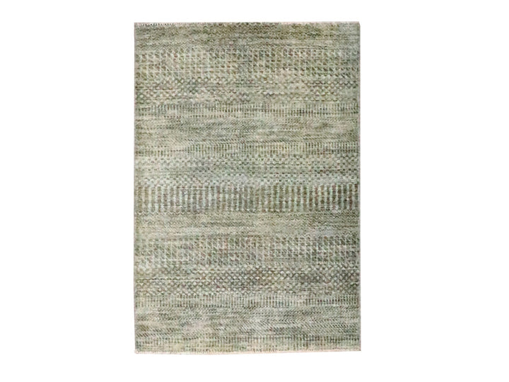 2'0" x 3'0" New Hand Knotted Brown Wool & Silk Rectangle Oriental Rug - MOA10276516