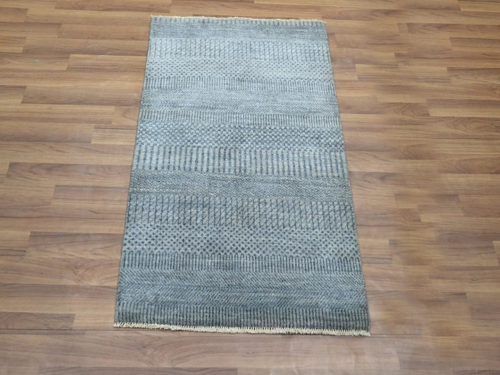 2'0" x 3'0" New Hand Knotted Blue Wool & Silk Rectangle Oriental Rug - MOA10276521